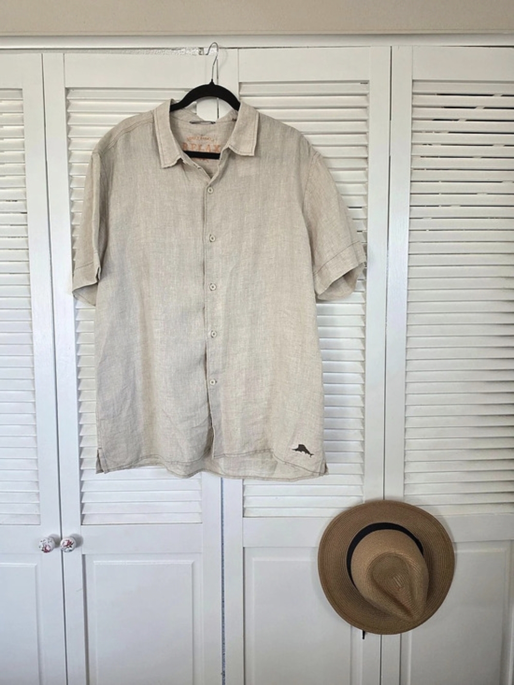 Tommy Bahama Paradise Breezer Short Sleeve Linen Button-Up Shirt Linen Short